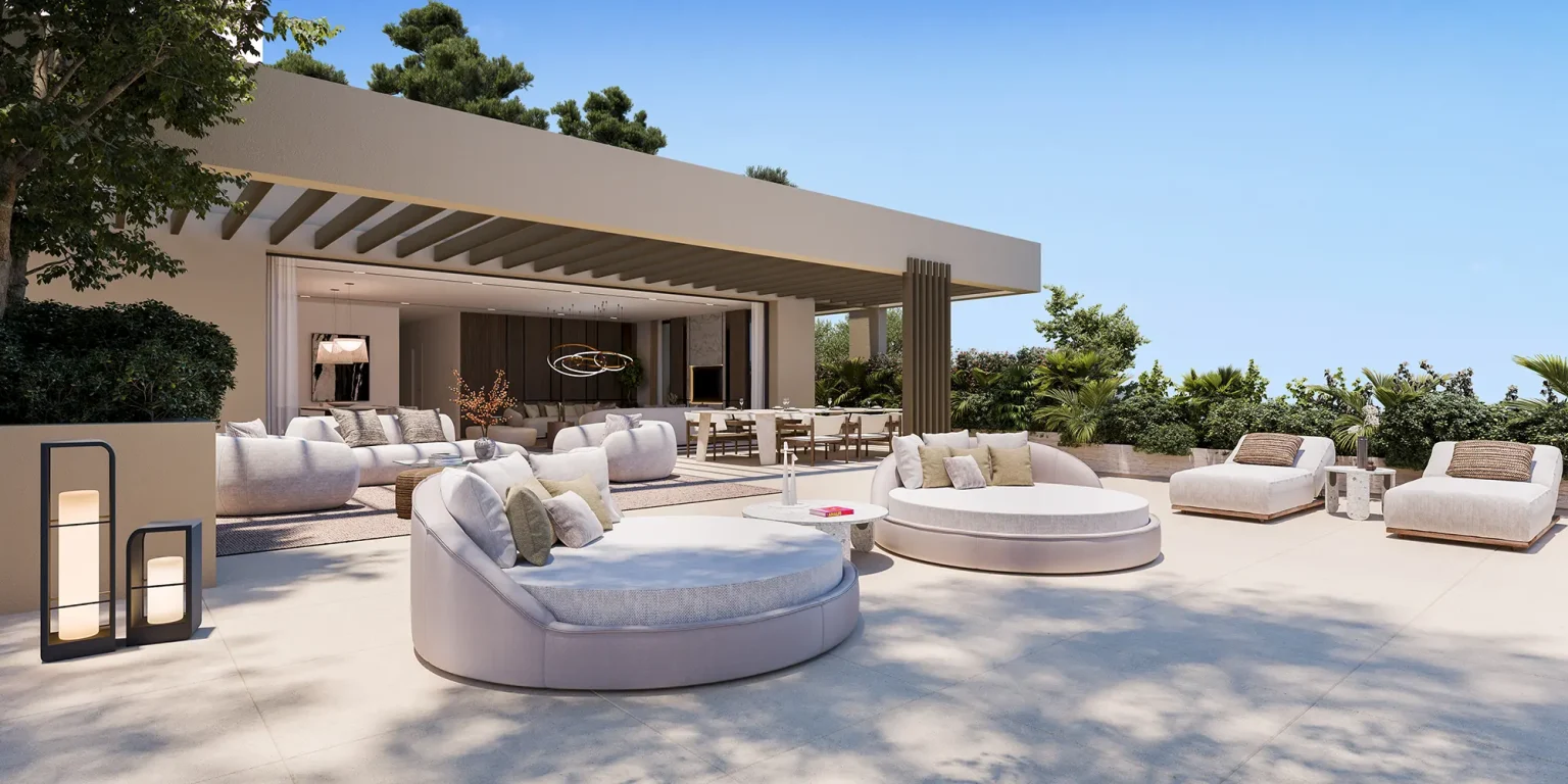 Terrace and furniture design of Sky Villas