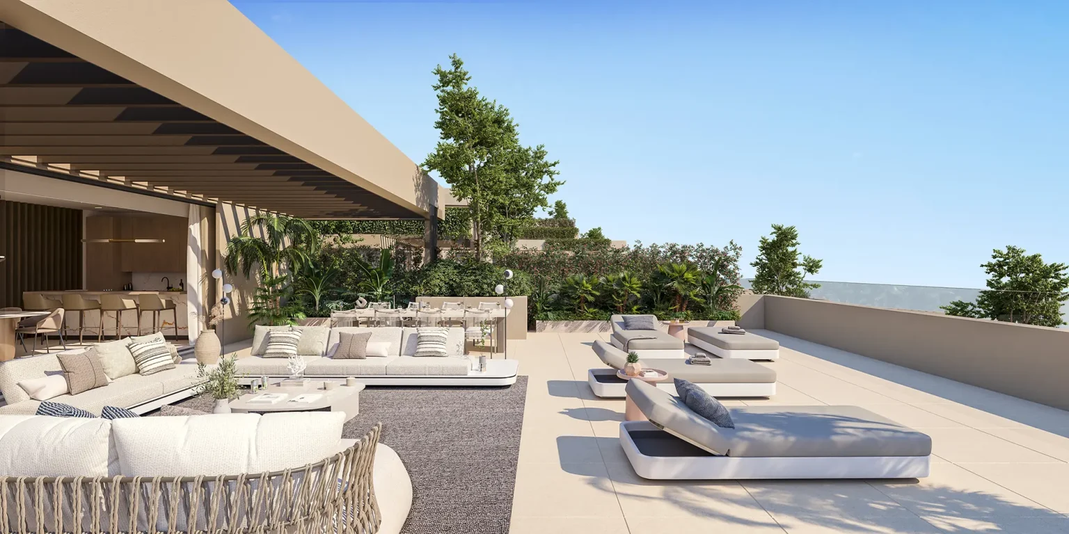 Terrace side view without swimming pool option