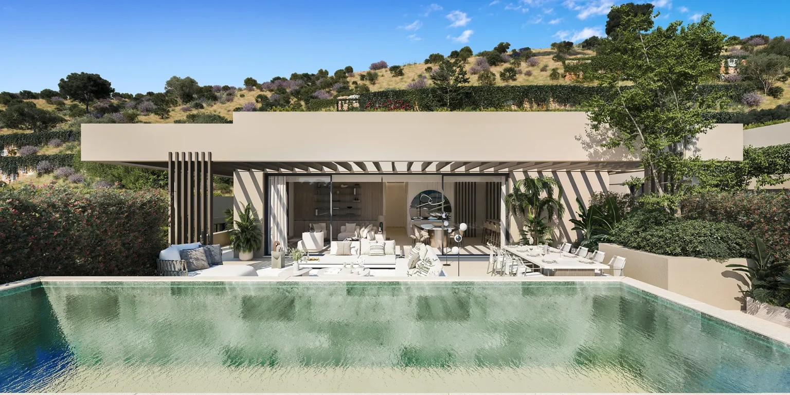 Front view of terraces in ours Sky Villas